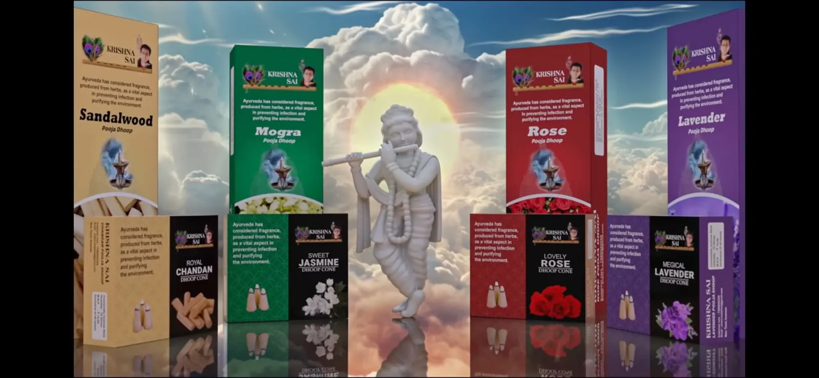 Krishna Sai incense product range